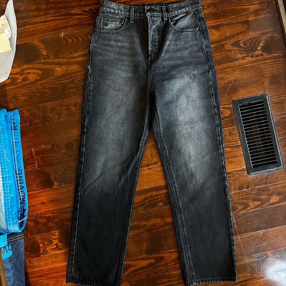 Women's Black Straight Jeans